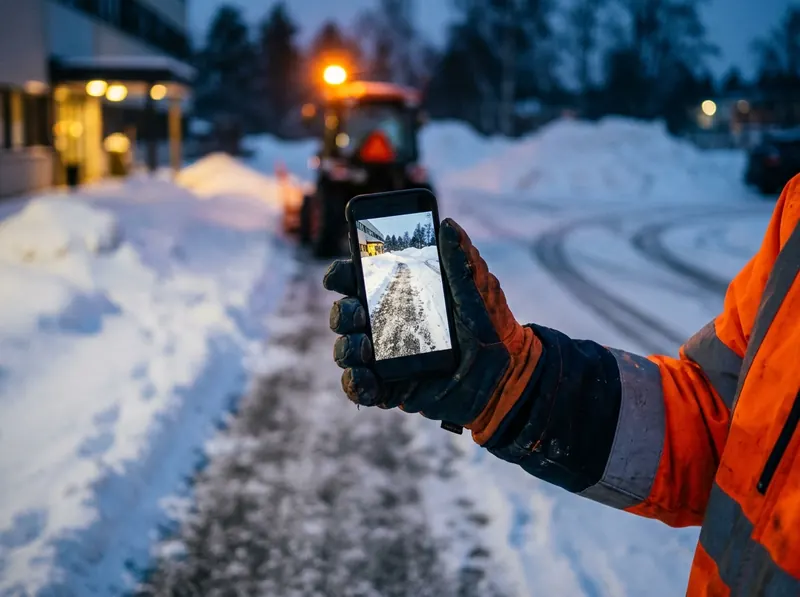 Einsatz wird nach dem Räumen mit dem Smartphone dokumentiert
